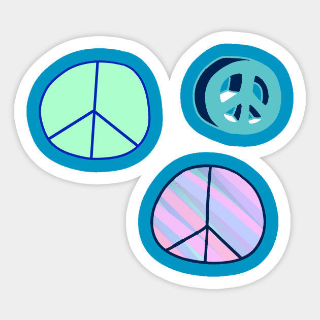 Three Peace Signs Sticker by saradaboru